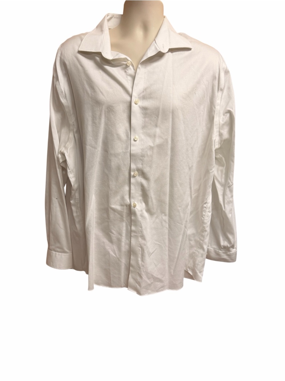 Michael Kors Men's White Long-Sleeve Dress Shirt